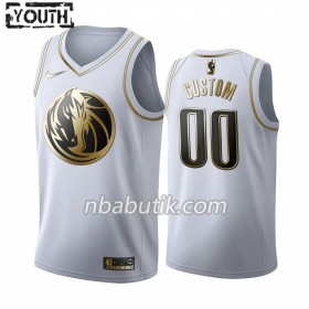 NBA Børn Trøje Dallas Mavericks Custom Nike 2019-20 Hvid Golden Edition Swingman